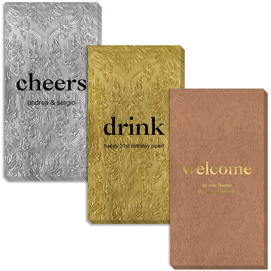 Design Your Own Big Word Carte Guest Towels